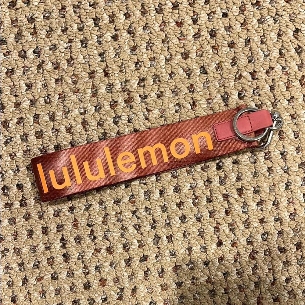 Lululemon Red and Orange Keychain